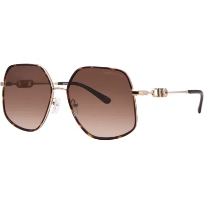 Michael Kors Gold Metal Sunglasses In Multi