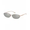 Michael Kors Gold Metal Sunglasses In Gray