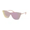 Michael Kors Gold Metal Sunglasses In Purple