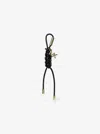 Michael Kors Gold-tone And Braided Cord Bag Charm In Black