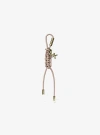 Michael Kors Gold-tone And Braided Cord Bag Charm In Pink
