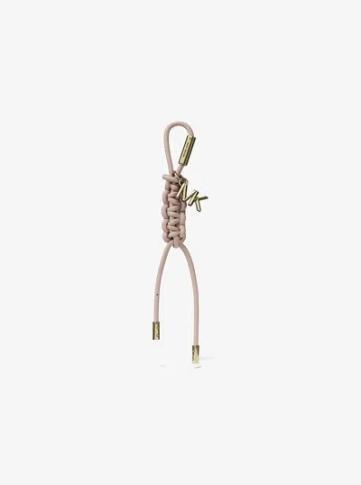 Michael Kors Gold-tone And Braided Cord Bag Charm In Animal Print