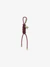 Michael Kors Gold-tone And Braided Cord Bag Charm In Red