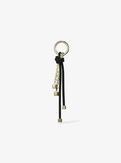 MICHAEL KORS GOLD-TONE AND SPECKLED CORD BAG CHARM