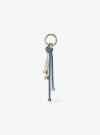 Michael Kors Gold-tone And Speckled Cord Bag Charm In Blue