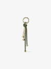 Michael Kors Gold-tone And Speckled Cord Bag Charm In Green