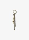 Michael Kors Gold-tone And Speckled Cord Bag Charm In Natural