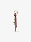 Michael Kors Gold-tone And Speckled Cord Bag Charm In Pink