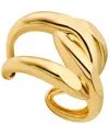 Michael Kors Gold-tone Or Silver-tone Statement Curb Link Cuff Bracelet In Gold