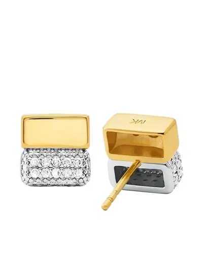 Michael Kors Gold-tone Pave Diamond Earrings