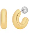 Michael Kors Gold-tone Reversible Hoop Earrings In Gold