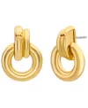 Michael Kors Interlocking Hoop Earrings In Gold