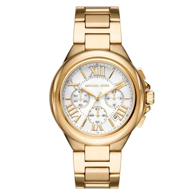 Michael Kors Women's Camille Chronograph Gold-tone Stainless Steel Bracelet Watch 43mm