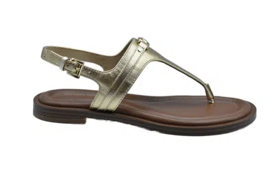 Michael Kors Golden Laced Shoes With Thong Silhouette In Metallic