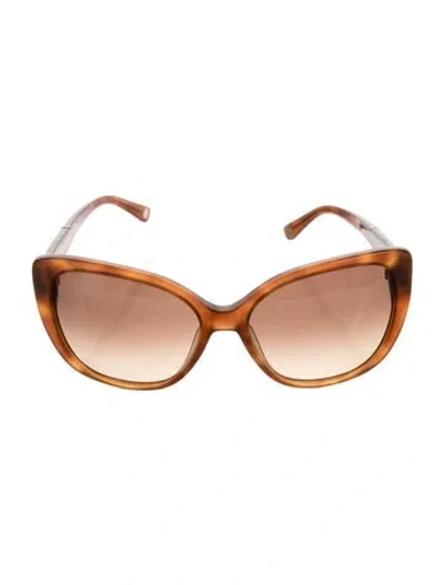 Pre-owned Michael Kors Goldie Cat-eye Sunglasses In Brown