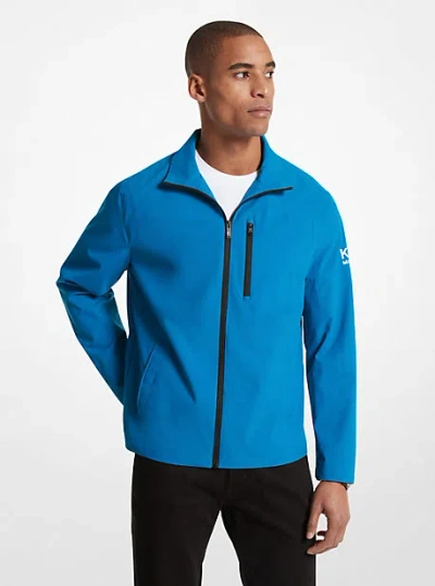 Michael Kors Golf Woven Jacket In Blue