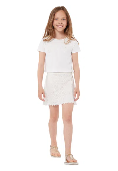 Michael Kors Kids' Gonna Bambina  In Lace In White