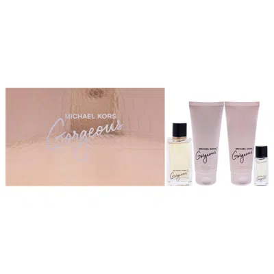 Michael Kors Gorgeous By  For Women - 4 Pc Gift Set 3.4oz Edp Spray, 0.17oz Edp Spray, 3.4oz Body Lot In Multi