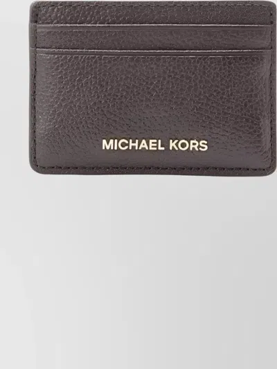 MICHAEL KORS GRAINED LEATHER CARD HOLDER