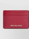 Michael Kors Grained Leather Card Holder With Textured Finish