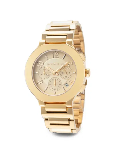 Michael Kors Gramercy Chronograph Oversized 40mm Watch In Gold