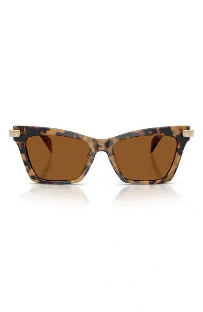 Michael Kors Grand Cayman 54mm Cat Eye Sunglasses In Brown