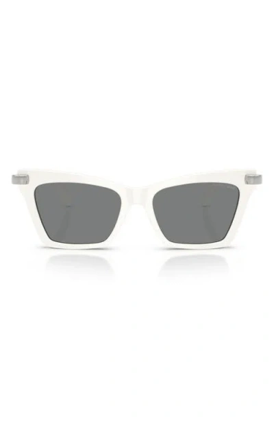 Michael Kors Grand Cayman 54mm Cat Eye Sunglasses In White