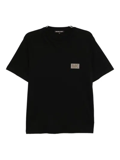 Michael Kors Graphic-logo Cotton T-shirt In Black