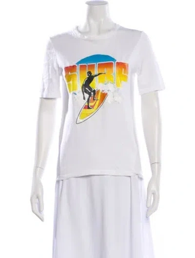 Pre-owned Michael Kors Graphic Print Crew Neck T-shirt In Gray