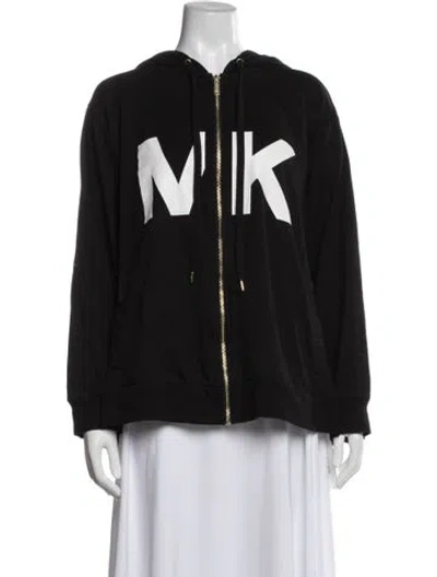 Pre-owned Michael Kors Graphic Print Jacket In Black
