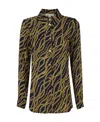 Michael Kors Multi Color Printed Shirt In Black