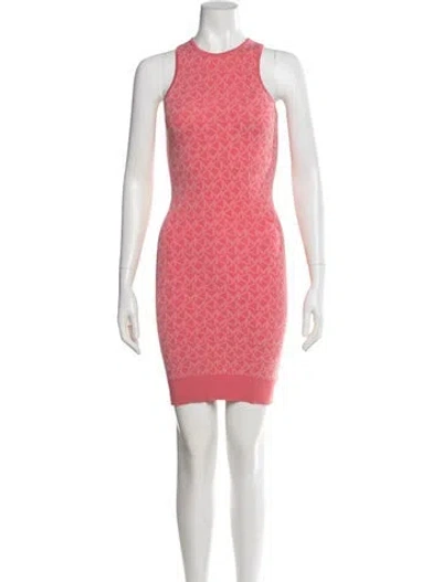 Pre-owned Michael Kors Graphic Print Mini Dress In Pink