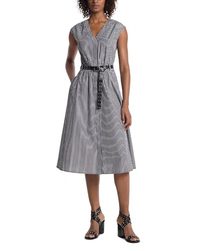 MICHAEL KORS GRAPHIC STRIPE MIDI DRESS