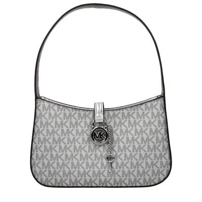 Michael Kors Monogram-pattern Shoulder Bag In Gray