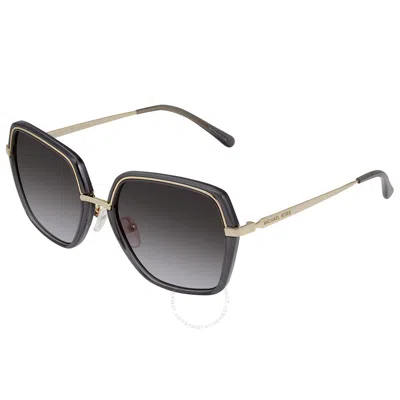 Michael Kors Gray Gradient Square Ladies Sunglasses Naples Mk1075 10148g 57