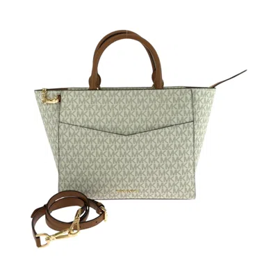 Pre-owned Michael Kors Gray Ivory Pvc Handbag Shoulder Bag ()
