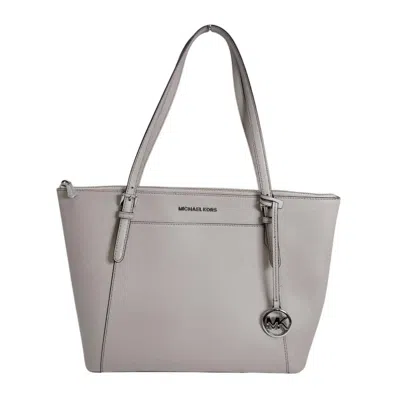 Pre-owned Michael Kors Gray Leather Handbag Tote Bag ()