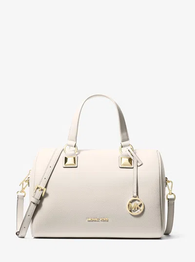 Michael Kors Grayson Medium Pebbled Leather Duffel Bag In Brown