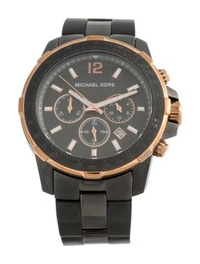 Pre-owned Michael Kors Grayson Watch, 47mm In Multicolor