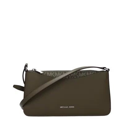 Michael Kors Green Fabric Crossbody Bag