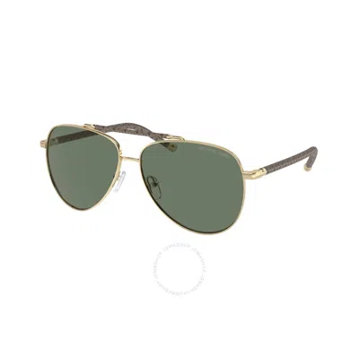 Michael Kors Green Pilot Ladies Sunglasses Mk1146 10143h 59 In Multi