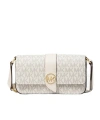 Michael Kors Greenwhich Logo-plaque Crossbody Bag In White