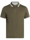 Michael Kors Greenwich Polo Shirt Contrast Trim In Green