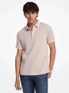 Michael Kors Greenwich Cotton Polo Shirt In Brown