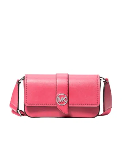 Michael Kors Greenwich Foldover Shoulder Bag In Red