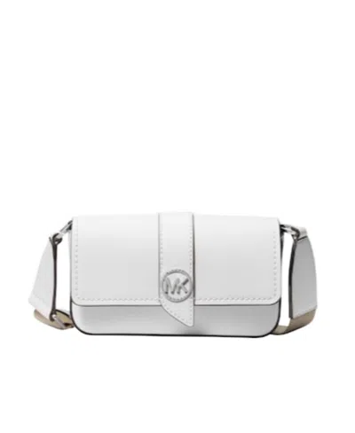Michael Kors Greenwich Foldover Shoulder Bag In White