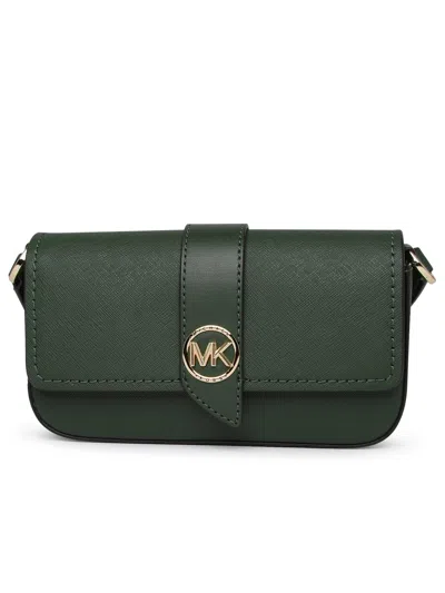 Michael Kors Greenwich Green Leather Crossbody Bag