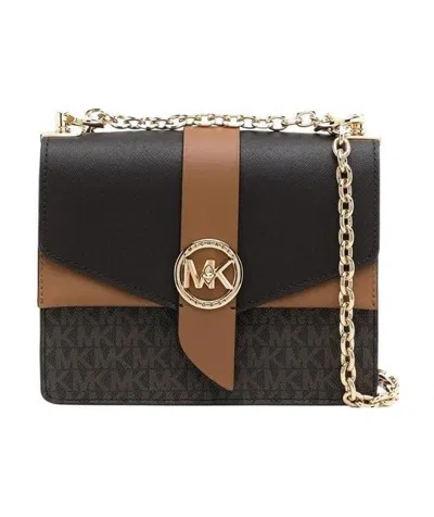 Michael Kors Greenwich Panelled Crossbody Bag In Black