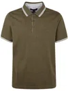 Michael Kors Greenwich Polo Shirt Contrast Trim In Safari Green Heather