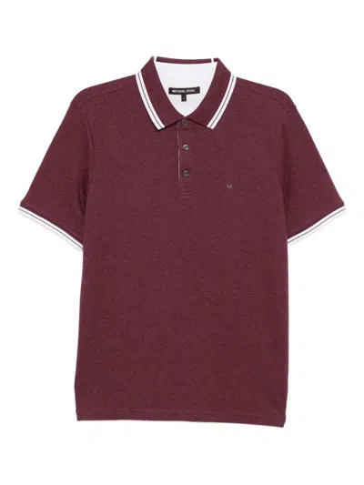 Michael Kors Greenwich Polo Shirt In Burgundy